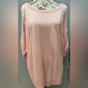 Express cold shoulder braided pink sweater.  Great condition.  Size small